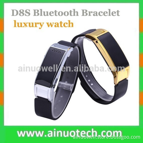D8S MTK6260 smart wrist watch bracelet bluetooth stainless steel bracelet For Android for Samsung for iPhone